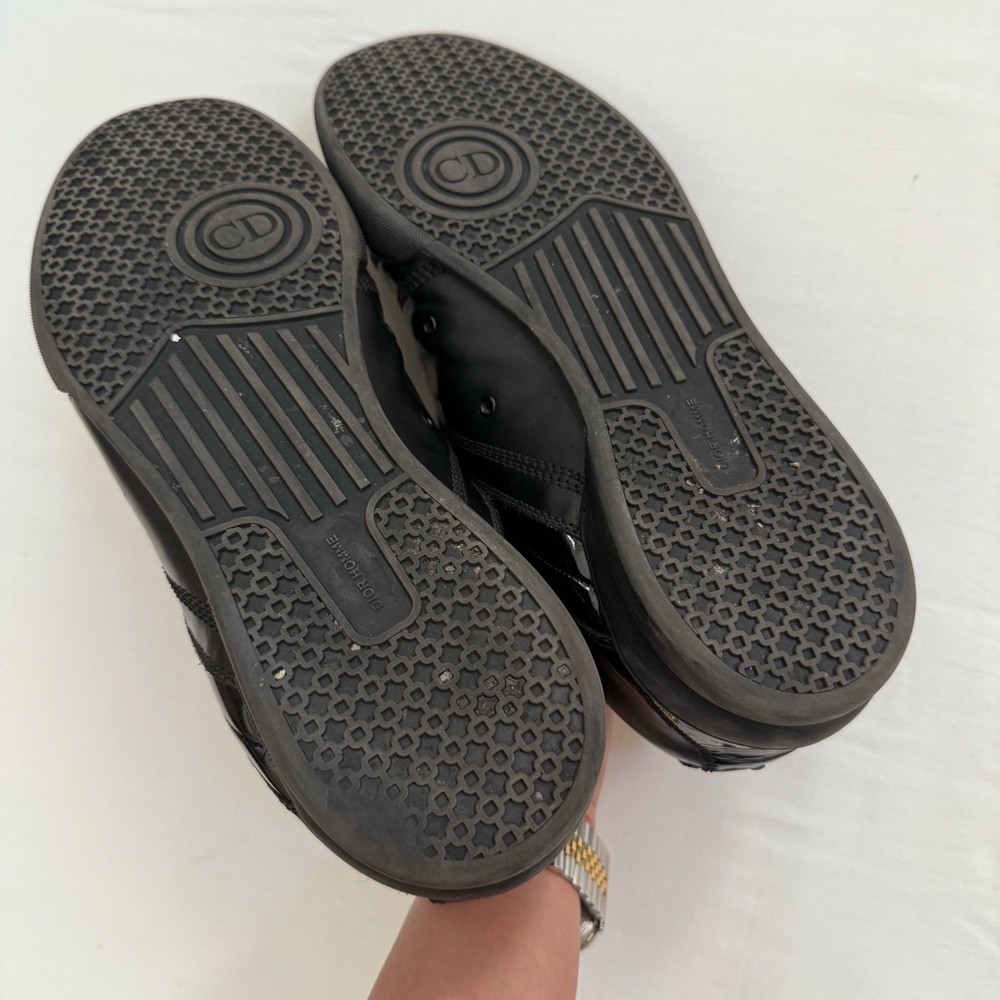 Dior Black Sneakers Sleek Leather Design - Picture 15 of 15